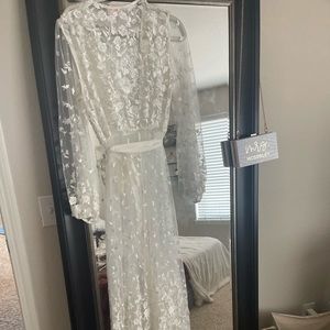 Floor length bridal robe